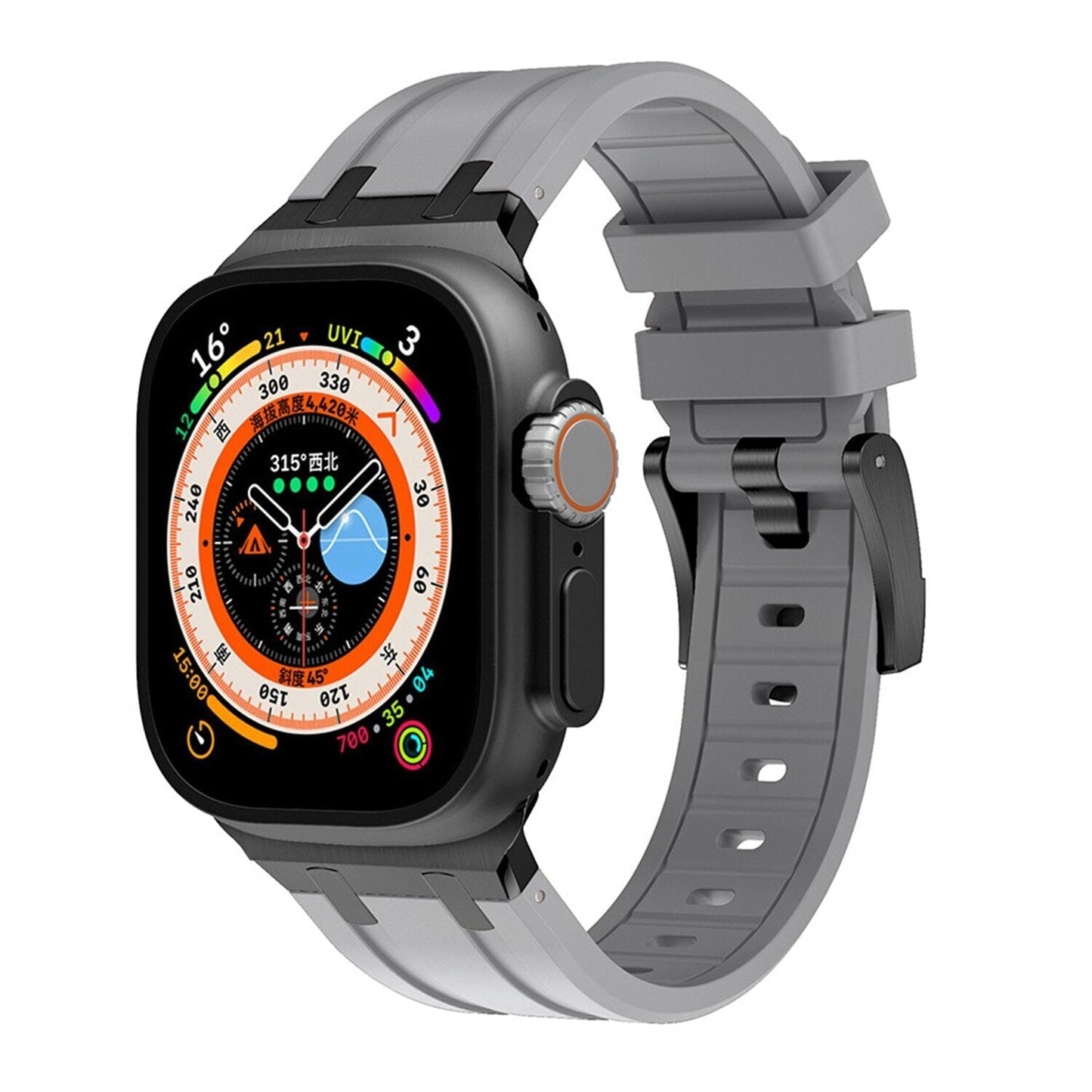 【送料無料】Apple Watch バンド Luxury AP Mod シリコンバンド ルホ 高耐久・快適な着け心地/素材シリコン/アダプター チタニウム/38・40・42・44mm対応 ユニセックス【ギフト対応】