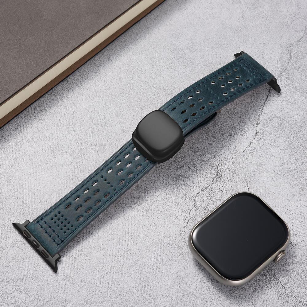 【送料無料】Apple Watch バンド/ブレスレザー ストラップ/通気性抜群の快適さ/素材 クレイジーホース プレミアムレザー/対応機種 Apple Watch/ユニセックス/【おしゃれ】