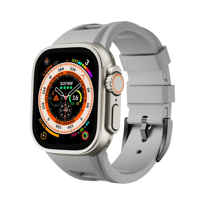 【送料無料】 アップルウォッチ バンド RM Sport FKMラバーバンド 信頼性とスタイルを両立する高耐久 適用38-45mm/カラー ブラック/素材 FKMゴム ユニセックス 【ギフト】