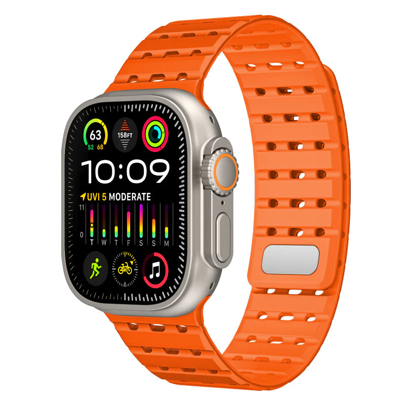 AW Silicone Band Pro: Pulsera Dual Magnética y de Hebilla para Apple Watch | Confort y Seguridad Extrema