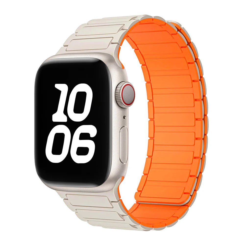 Pulseira Magnética de Silicone para Apple Watch: Estilo Ousado e Conforto Personalizado
