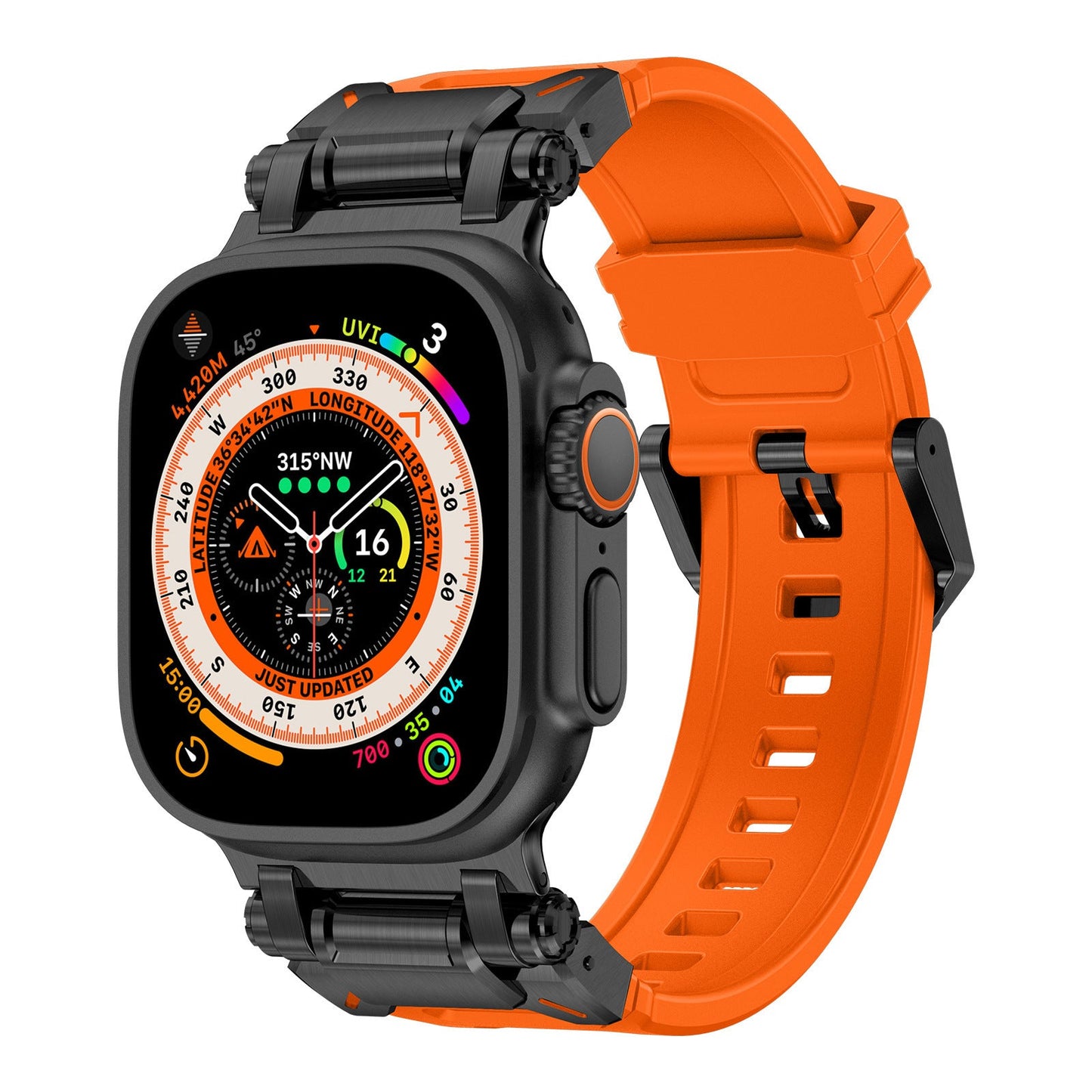 【送料無料】 Apple Watch バンド エクスプローラー シリコンバンド 耐久性と快適さを両立 38–45mm対応/シリコン素材 ユニセックス 軽量で滑らかな肌触り【ギフト】
