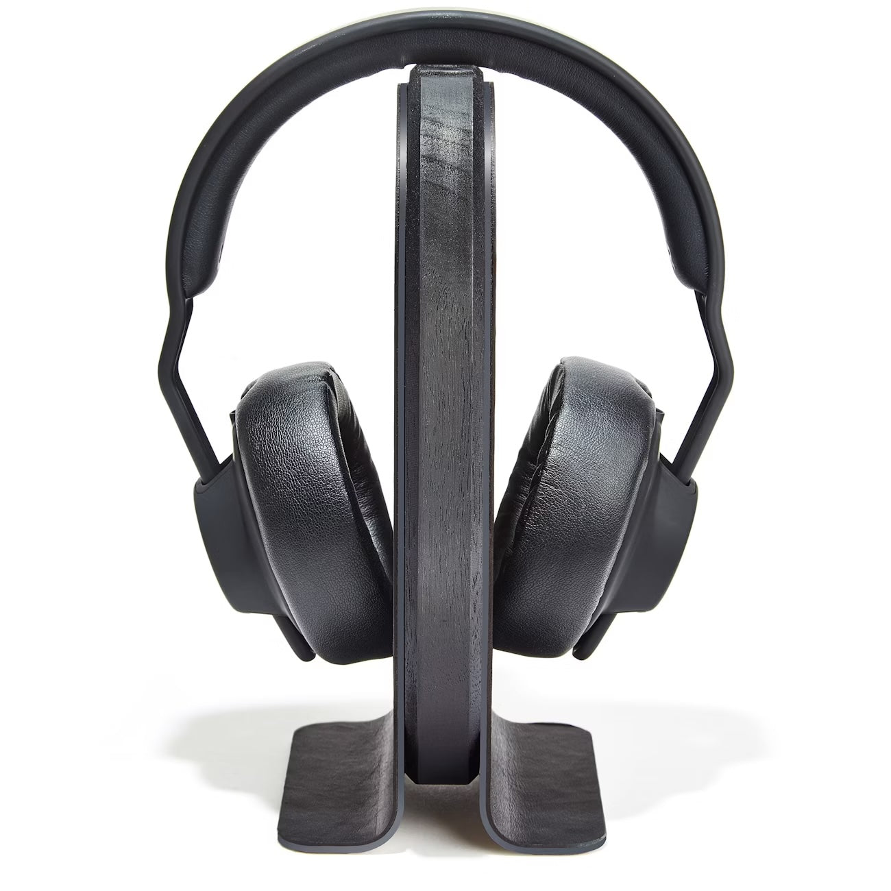 TuneBase: Soporte Premium de Madera y Cuero para Auriculares | Estilo y Protección