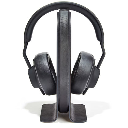 TuneBase: Soporte Premium de Madera y Cuero para Auriculares | Estilo y Protección