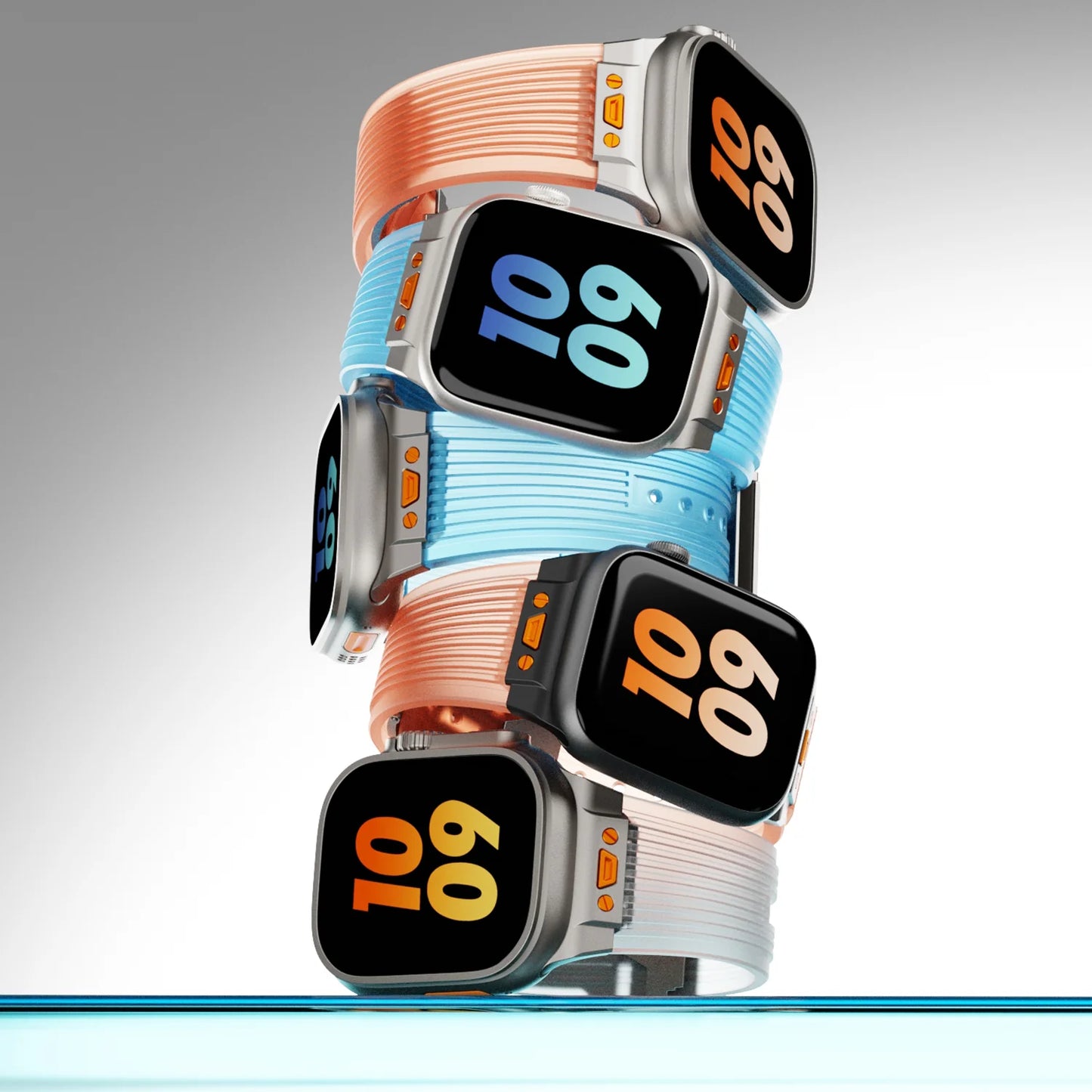 RM Transparent Silicone Band: Elegancia Semitransparente para Apple Watch