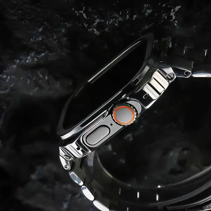 Kit de Lujo para Apple Watch: Carcasa y Banda de Acero Inoxidable 316L