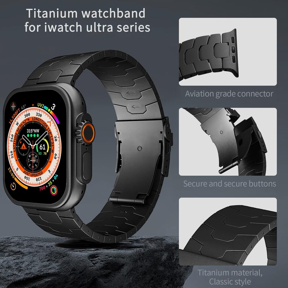 Oracle Titanium Ultra Band: Lujo Ultraligero y Resistencia Extrema para Apple Watch Ultra