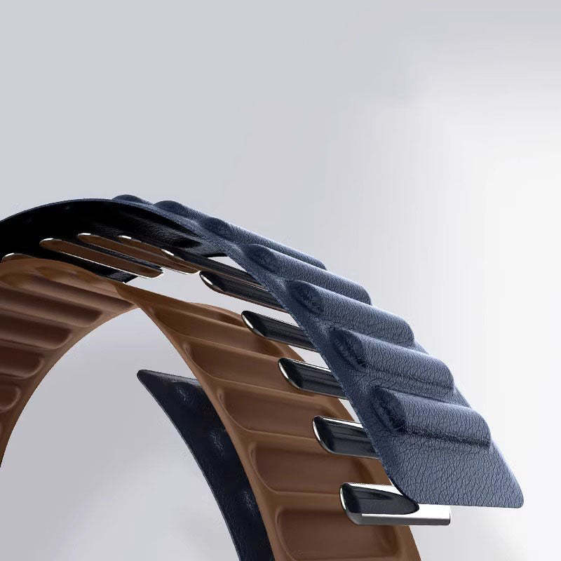 Correa Magnetic Leather Link Band para Apple Watch: Estilo Versátil y Cierre Magnético