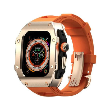 RM Vanguard Series: Carcasa de Acero Inoxidable y Correa Fluororubber para Apple Watch Ultra