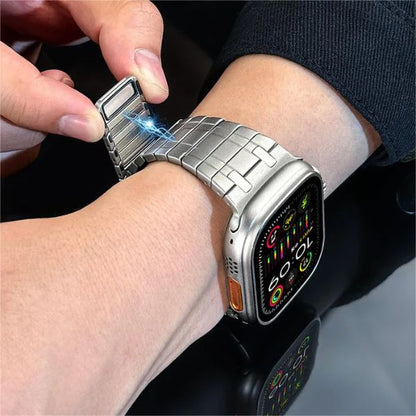 AP Frosted Stainless Steel Magnetic Band: Fuerza y Estilo para Apple Watch