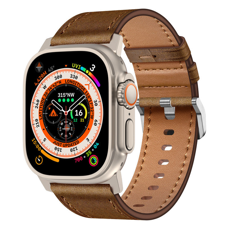 Wilderness Leather Band: Aventura y Estilo Rústico para tu Apple Watch