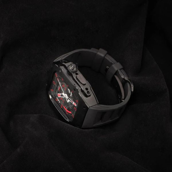 RM Vanguard Series: Carcasa de Acero Inoxidable y Correa Fluororubber para Apple Watch Ultra