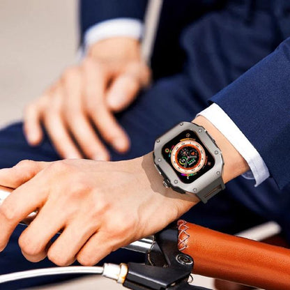 RM Vanguard Series: Carcasa de Acero Inoxidable y Correa Fluororubber para Apple Watch Ultra