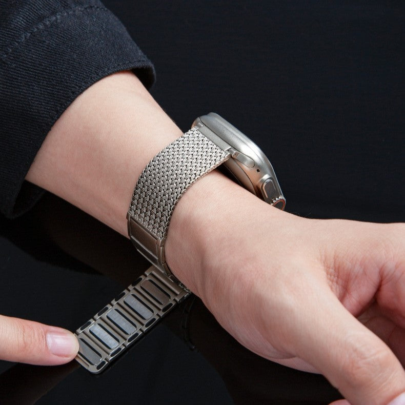 Braided Magnetic Band: Estilo Trenzado y Ajuste Seguro para Apple Watch