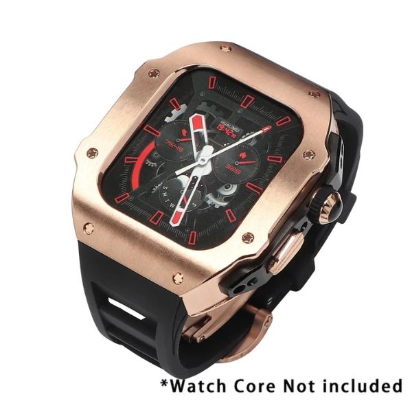 RM Vanguard Series: Carcasa de Acero Inoxidable y Correa Fluororubber para Apple Watch Ultra