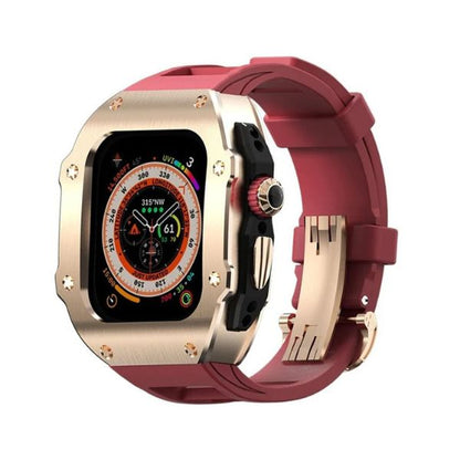 RM Vanguard Series: Carcasa de Acero Inoxidable y Correa Fluororubber para Apple Watch Ultra