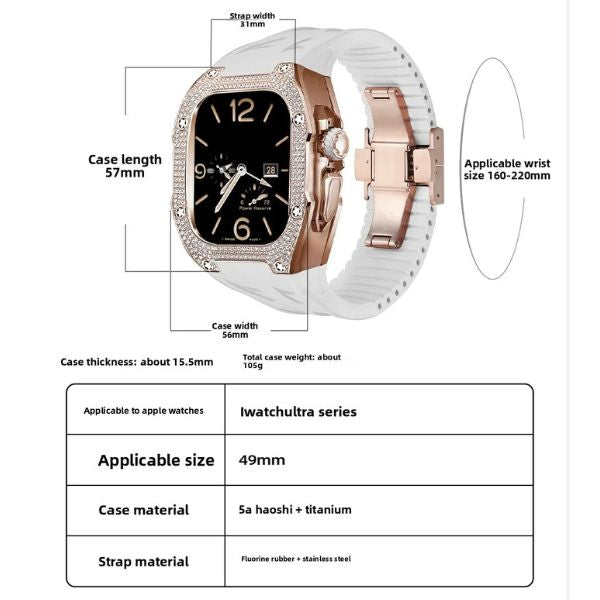 RM7006 Titanium 5A Zircon Retrofit Kit: Lujo y Protección para Apple Watch Ultra