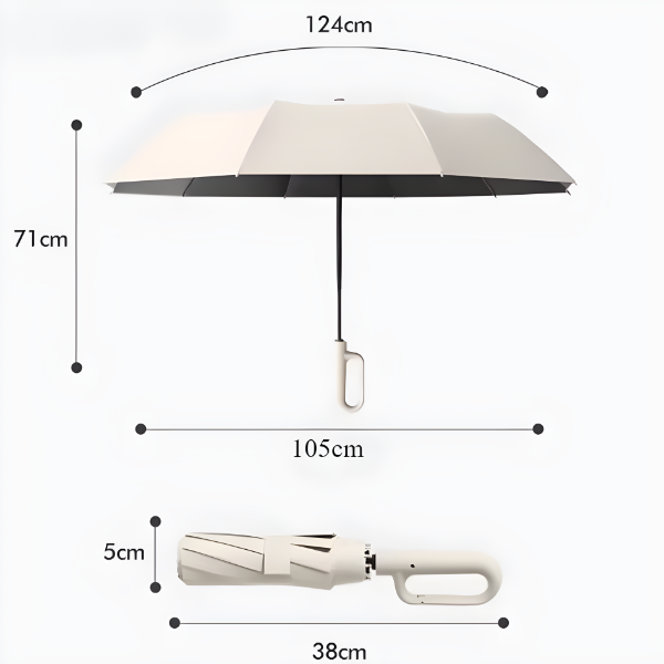 Paraguas Automático StormMaster™ – Reforzado contra Viento y Lluvia