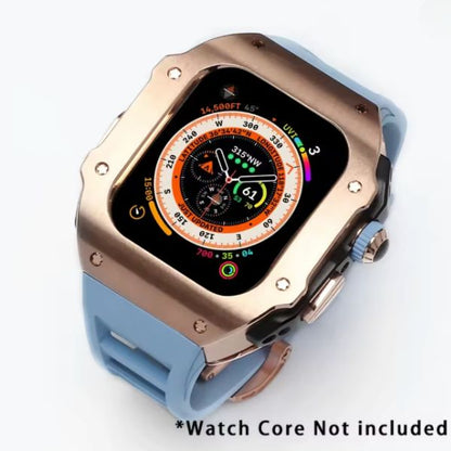 RM Vanguard Series: Carcasa de Acero Inoxidable y Correa Fluororubber para Apple Watch Ultra