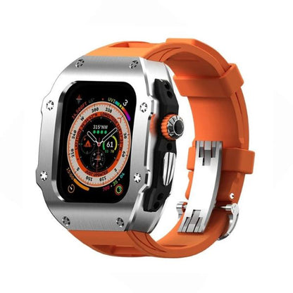 RM Vanguard Series: Carcasa de Acero Inoxidable y Correa Fluororubber para Apple Watch Ultra