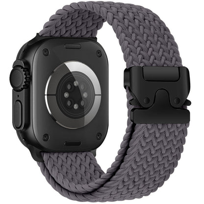 Pulseira de Nylon Trançado com Fivela Paraquedas para Apple Watch