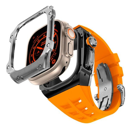 RM7015 Silver Vanguard Series: Carcasa de Acero Inoxidable para Apple Watch Ultra