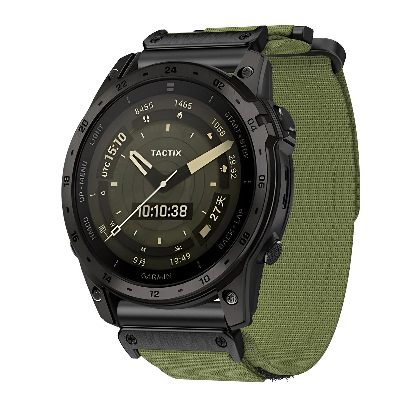 Garmin QuickFit Nylon Canvas Loop Velcro Band: Estilo Militar y Confort Adaptable