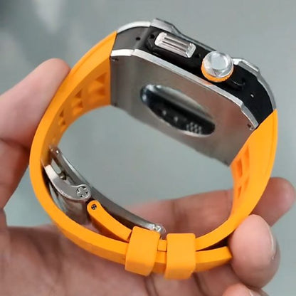 RM7015 Silver Vanguard Series: Carcasa de Acero Inoxidable para Apple Watch Ultra