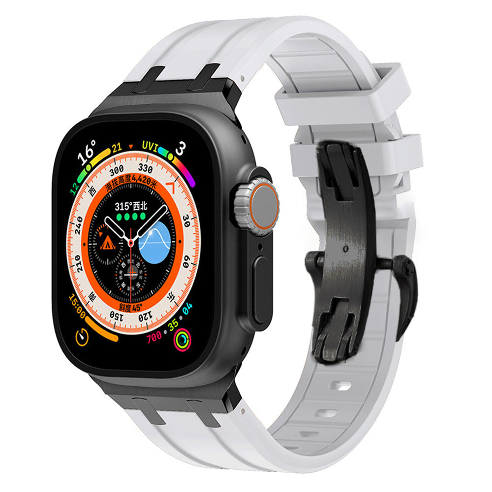 NEW AP Thick Silicone Band: Confort y Durabilidad con Adaptador de Titanio para Apple Watch