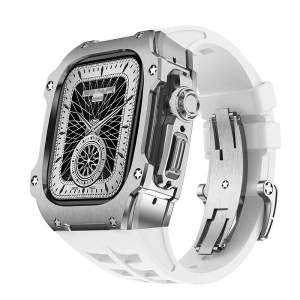 RM7015 Silver Vanguard Series: Carcasa de Acero Inoxidable para Apple Watch Ultra