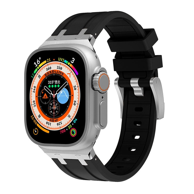 NEW AP Thick Silicone Band: Confort y Durabilidad con Adaptador de Titanio para Apple Watch
