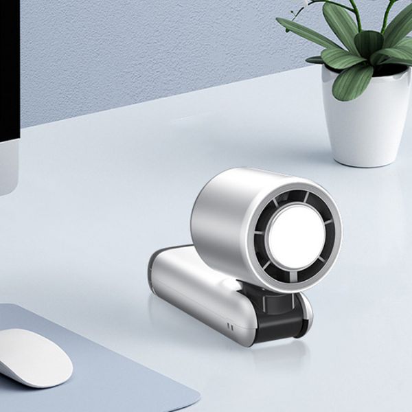 Ventilador Portátil Turbo Bladeless con Sensación de Hielo | Frío Extremo y Soporte 3-en-1