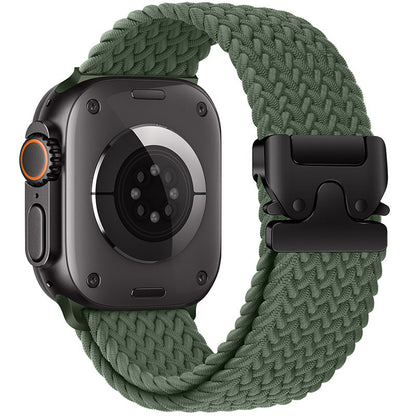 Pulseira de Nylon Trançado com Fivela Paraquedas para Apple Watch