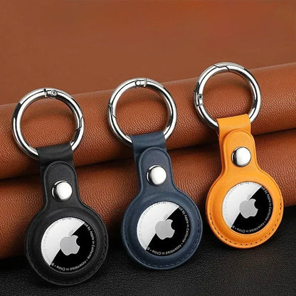 Funda Protectora AirTag de Cuero PU con Llavero: Seguridad y Estilo para Tu Rastreador