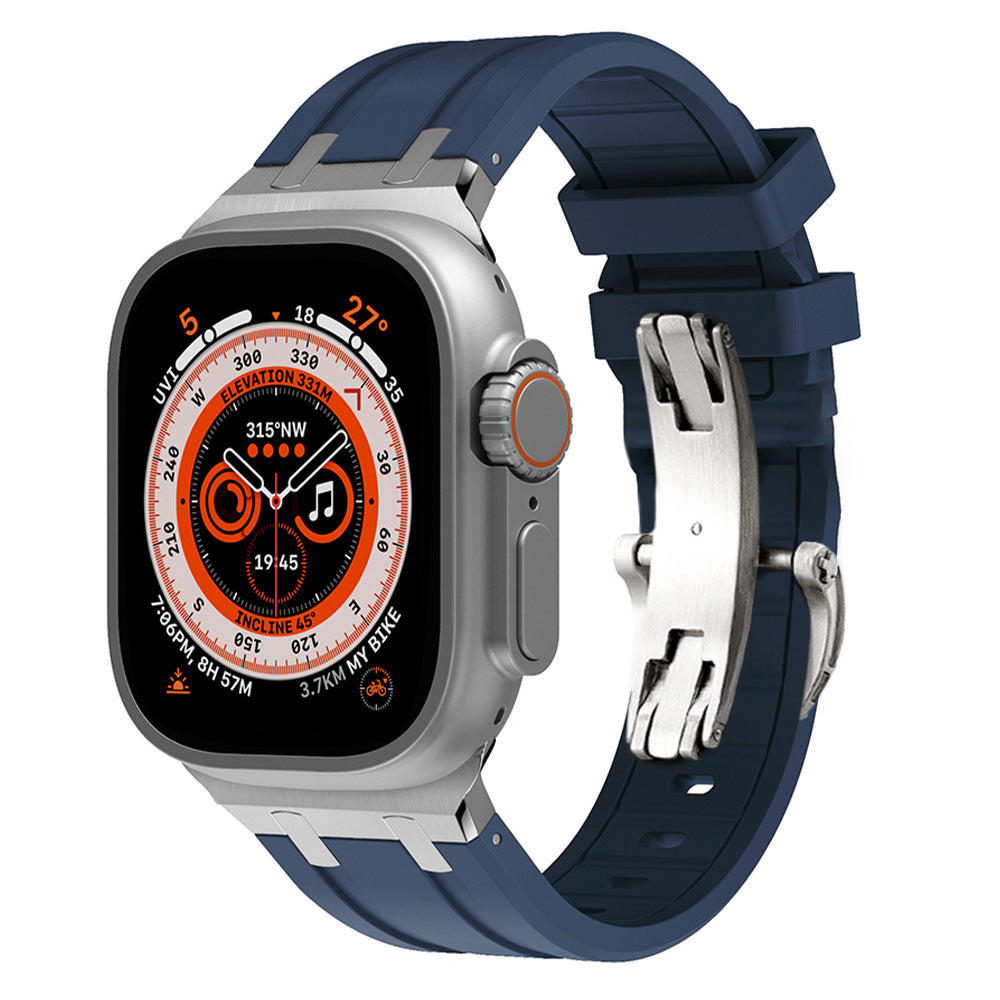 NEW AP Thick Silicone Band: Confort y Durabilidad con Adaptador de Titanio para Apple Watch