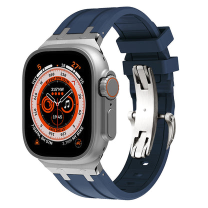 NEW AP Thick Silicone Band: Confort y Durabilidad con Adaptador de Titanio para Apple Watch