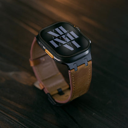 AP Leather Band: Lujo y Resistencia en Cuero Italiano para Apple Watch