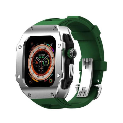 RM Vanguard Series: Carcasa de Acero Inoxidable y Correa Fluororubber para Apple Watch Ultra