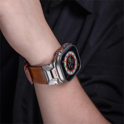 New Explorer Fluororubber & Leather Strap: Audacia y Estilo para Apple Watch