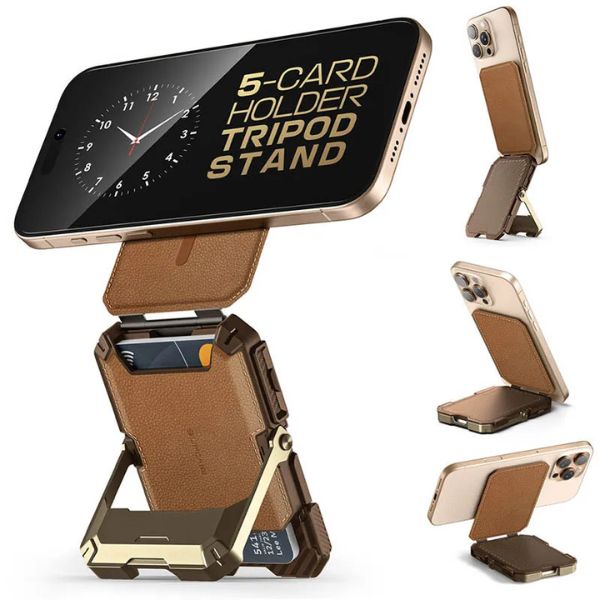 SUPCASE MagSafe: Cartera Magnética con Trípode para iPhone | Seguridad y Versatilidad 5 en 1