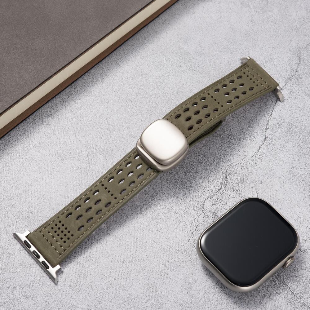 Breathable Leather Strap: Elegancia y Confort para Tu Apple Watch