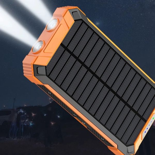 Power Sunbank: Cargador Solar 4 en 1 Inalámbrico de 50000mAh