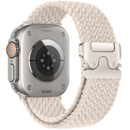 Pulseira de Nylon Trançado com Fivela Paraquedas para Apple Watch