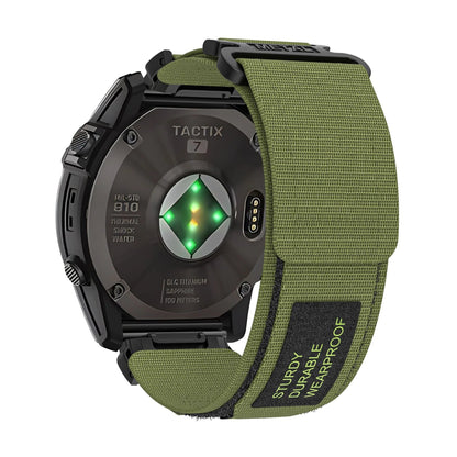 Garmin QuickFit Nylon Canvas Loop Velcro Band: Estilo Militar y Confort Adaptable