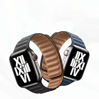 Correa Magnetic Leather Link Band para Apple Watch: Estilo Versátil y Cierre Magnético