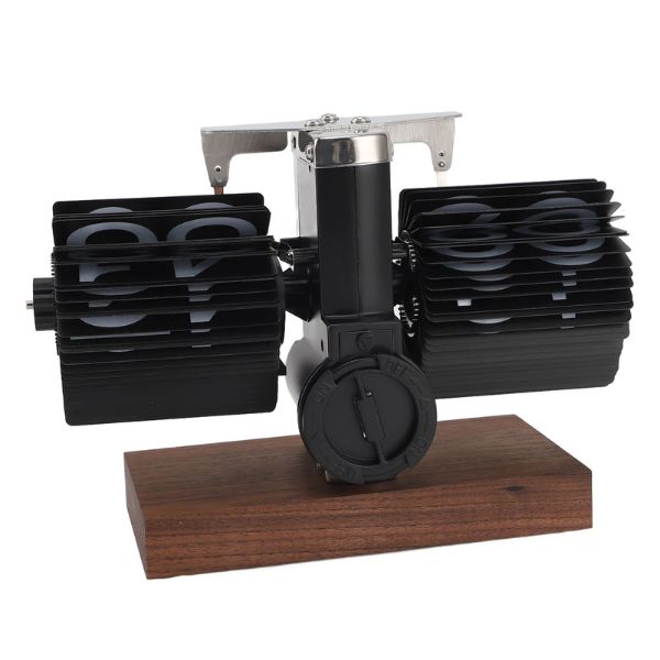 Reloj Flip de Nogal Retro Premium: La Elegancia Atemporal para Tu Escritorio