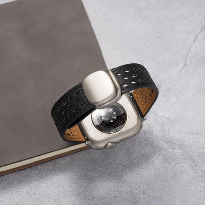 Breathable Leather Strap: Elegancia y Confort para Tu Apple Watch