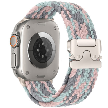Pulseira de Nylon Trançado com Fivela Paraquedas para Apple Watch