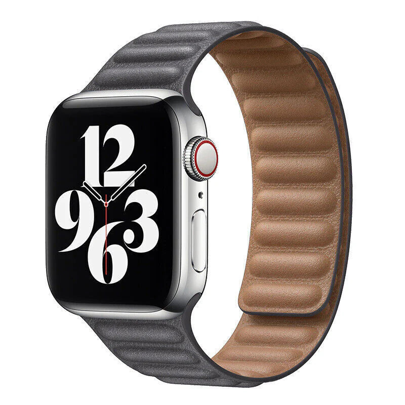 Correa Magnetic Leather Link Band para Apple Watch: Estilo Versátil y Cierre Magnético
