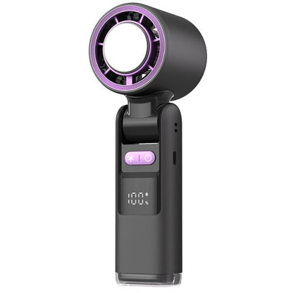 Ventilador Portátil Turbo Bladeless con Sensación de Hielo | Frío Extremo y Soporte 3-en-1